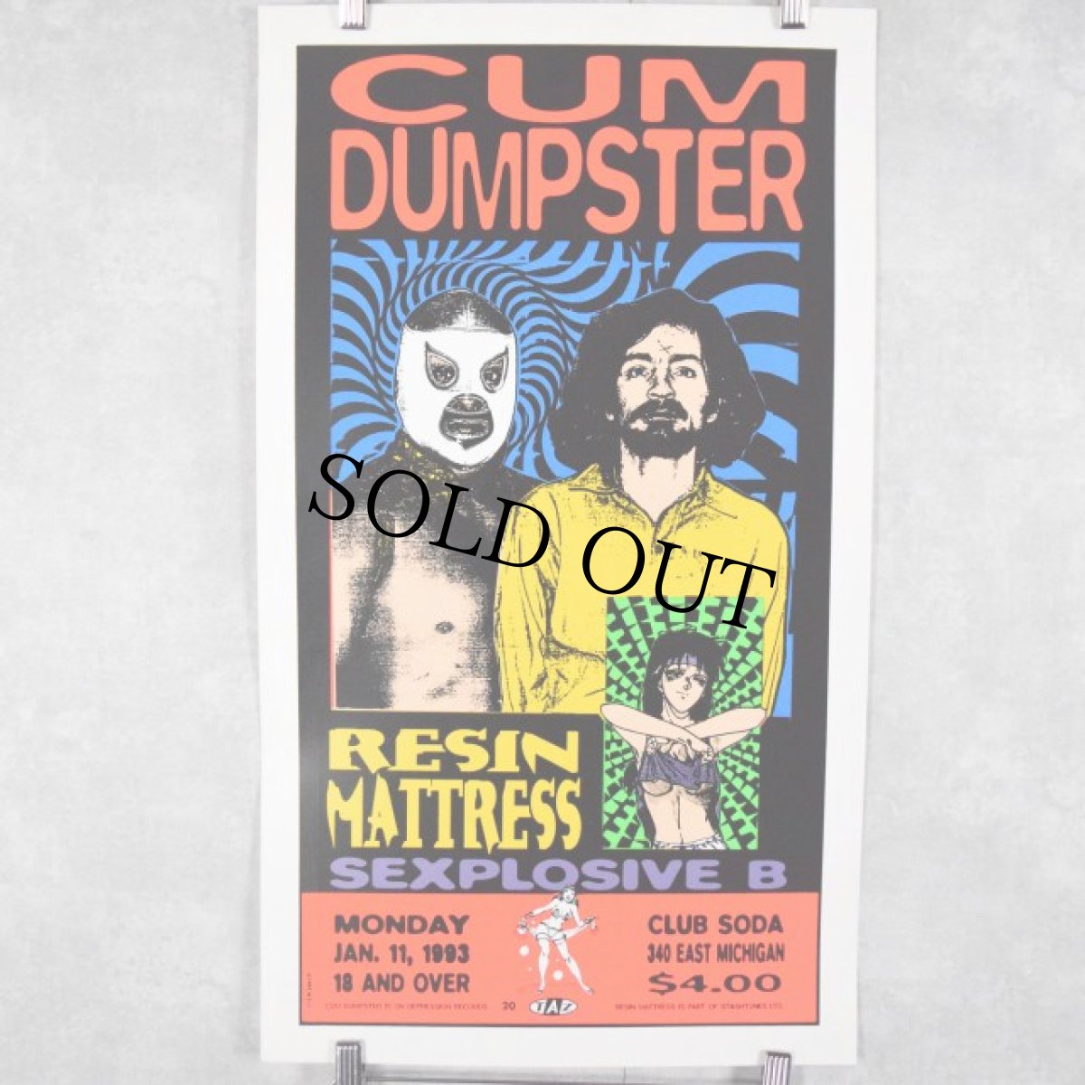 画像1: 1992 TAZ "CUM DUMPSTER RESIN MATTRESS SEXPLOSIVE B" poster (1)