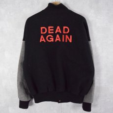 画像1: 90's CANADA製 "DEAD AGAIN" ウールスタジャン XL (1)