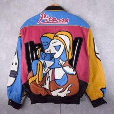 画像1: 90's JEFF HAMILTON "Picasso" レザージャケット S (1)