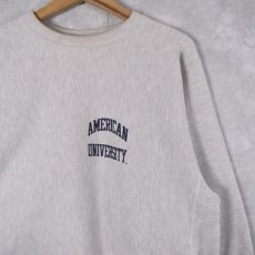 画像2: 90's〜 Champion REVERSE WEAVE "AMERICAN UNIVERSITY" バックプリント XL (2)