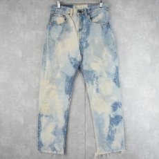 画像1: 90's Levi's 505 ブリーチデザイン カットオフデニムパンツ W32 (1)