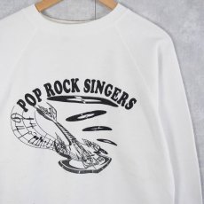 画像1: 90's USA製 "POP ROCK SINGERS" プリントスウェット L (1)