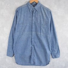 画像1: 40〜50's USN シャンブレーシャツ SIZE15 (1)