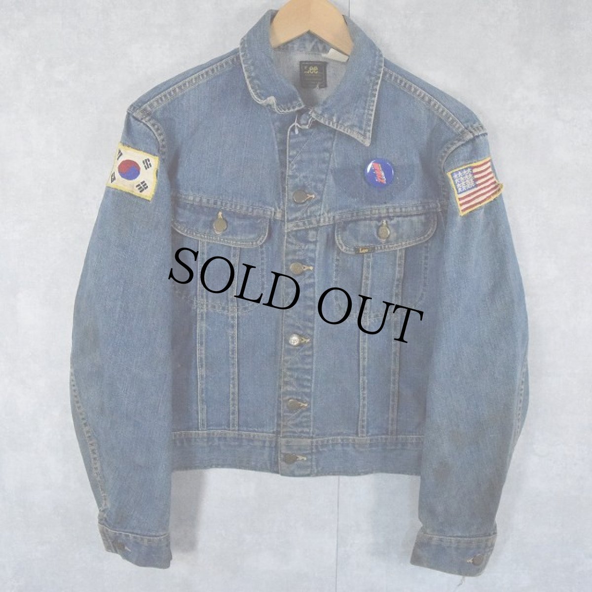 画像2: 70's Lee USA製 "USA" 国旗ワッペン付き デニムジャケット (2)