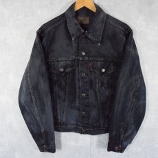 画像1: 90's Levi's USA製 後染め ブラックデニムジャケット (1)