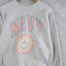 画像1: 90's Crable Sportswear REVERSE WEAVE TYPE "U.S.NAVY" 刺繍 スウェット M (1)