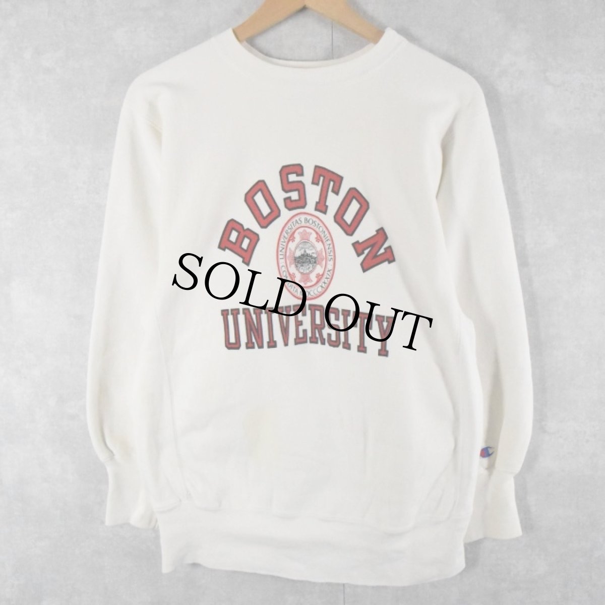 画像1: 90's Champion REVERSE WEAVE USA製 "BOSTON UNIVERSITY" MEDIUM (1)