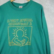 画像1: 1992 Keith Haring "The 2nd Special Olympics Christmas Album" USA製 アートプリントロンT XL (1)