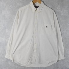 画像1: Ralph Lauren "BIG SHIRT" コットンボタンダウンシャツ L (1)