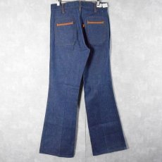 画像1: 70's Levi's USA製 20640-0618 ウエスタンフレアデニムパンツ W31 (1)