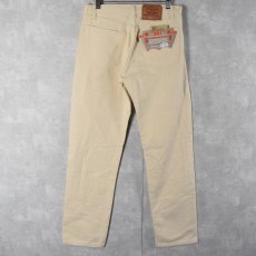 画像1: 90's Levi's 501 UAS製 ホワイトデニムパンツ フラッシャー付き W31 (1)