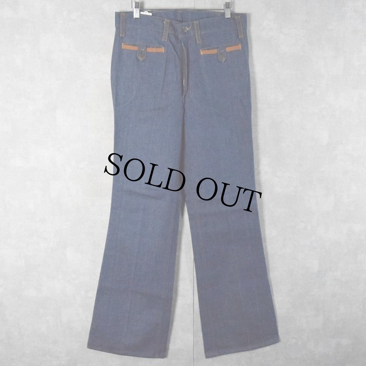 画像2: 70's Levi's USA製 20640-0618 ウエスタンフレアデニムパンツ W31 (2)
