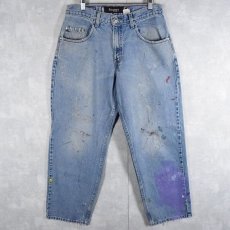 画像1: 90's Levi's SILVER TAB "BAGGY" ペンキペイント デニムパンツ W32 (1)