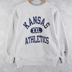 画像2: 90's Champion REVERSE WEAVE "KANSAS ATHELETICS" プリントスウェット L (2)