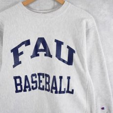 画像1: 90's〜 Champion REVERSE WEAVE "FAU BASEBALL" スウェット L (1)