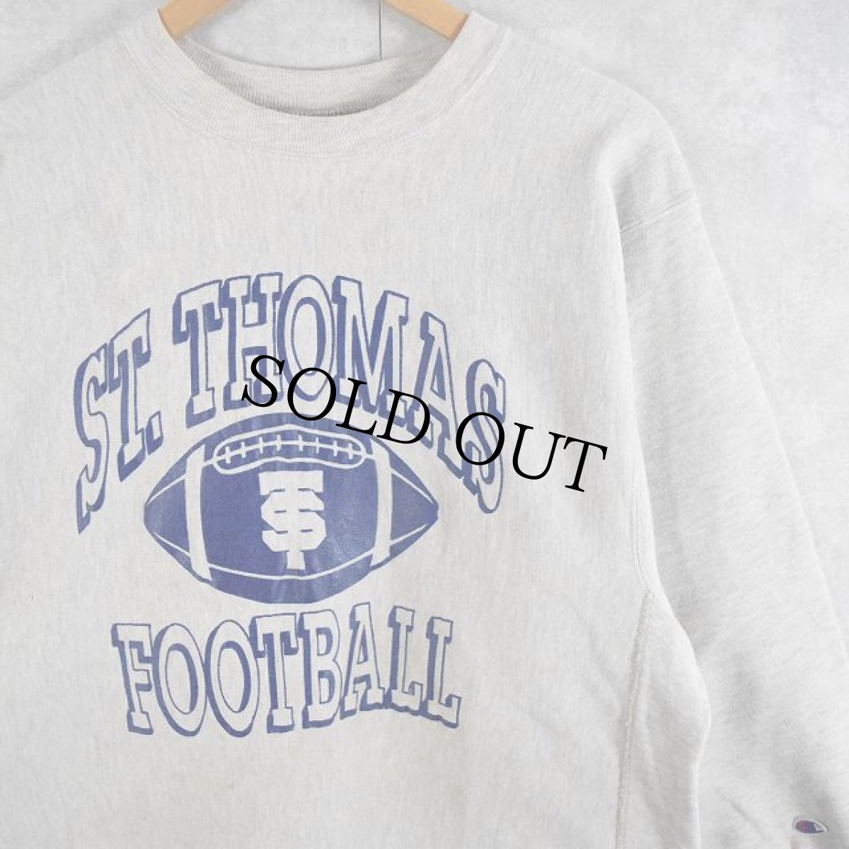 画像1: 90's Champion REVERSE WEAVE USA製 "ST. THOMAS FOOTBALL" スウェット XXL (1)