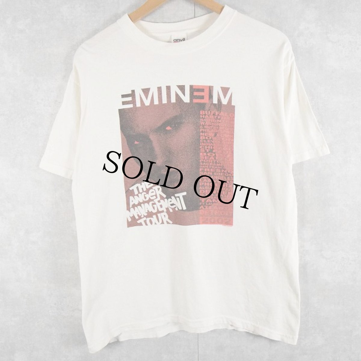画像2: 2002 Eminem "THE ANGER MANAGEMENT TOUR" ヒップホップTシャツ M (2)