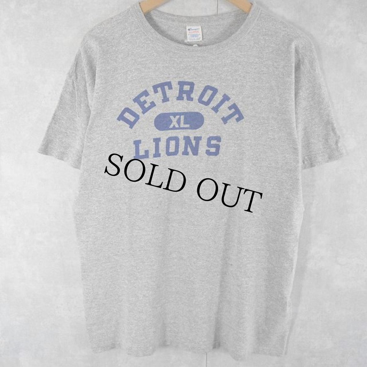 画像2: 80's Champion トリコタグ USA製 "DETROIT LIONS" プリントTシャツ XL (2)
