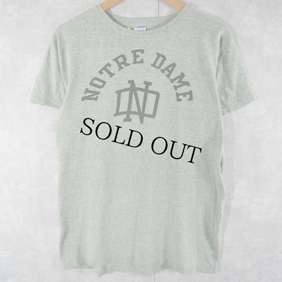 画像2: 70s~80's Champion バータグ USA製 "NOTRE DAME" プリントTシャツ XL (2)