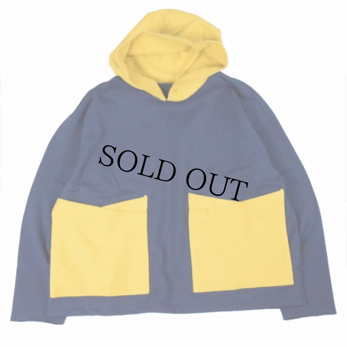 画像1: GOFUKUSAY "CROSS SEPA POCKET HOODIE 2" NAVY×YELLOW 【FREE】 (1)