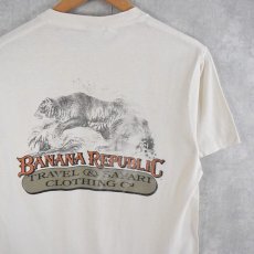 画像1: 80〜90's BANANA REPUBLIC "TRAVEL&SAFARI CLOTHING" タイガープリントTシャツ M (1)