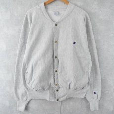 画像1: 90's Champion REVERSE WEAVE フルスナップスウェット L (1)