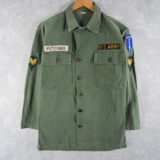 画像1: 60's U.S.ARMY パッチ付き ユーティリティシャツ 1st (1)