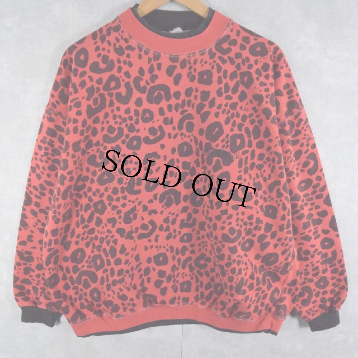 画像2: "TROPICANA" レオパード柄 レイヤードデザイン スウェット (2)