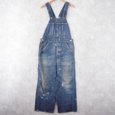 画像1: 40's Lee JELT DENIM "ロングL×ハウスタグ" ローバック デニムオーバーオール (1)