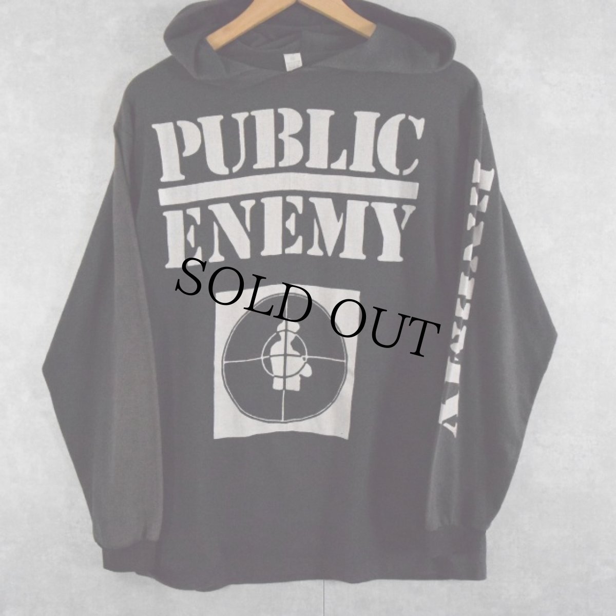 画像1: PUBLIC ENEMY ヒップホップ Tパーカー  (1)