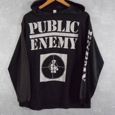 画像1: PUBLIC ENEMY ヒップホップ Tパーカー  (1)