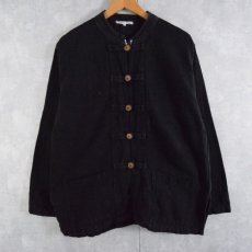 画像1: コットンカンフーシャツ BLACK L (1)