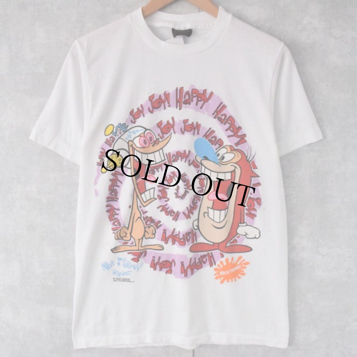 画像2: 90's The Ren and Stimpy Show USA製 キャラクタープリントTシャツ L (2)