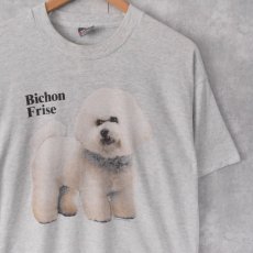 画像1: 80's USA製 "Bichon Frise" 犬プリントTシャツ L (1)