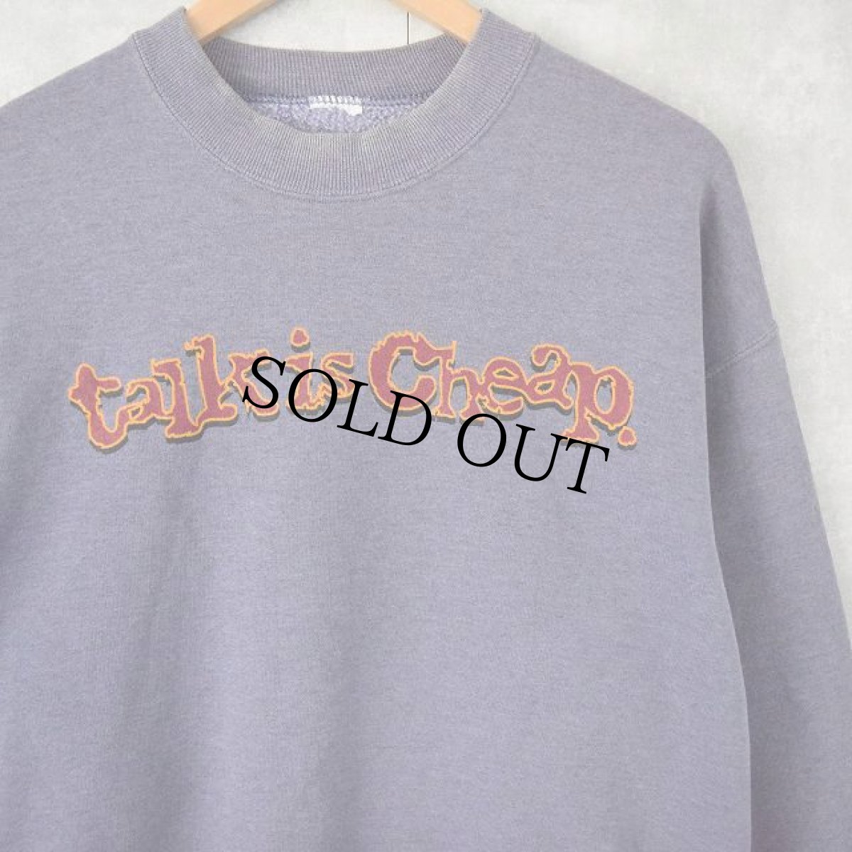 画像2: "Talk is Cheap." 聖書メッセージプリントスウェット (2)