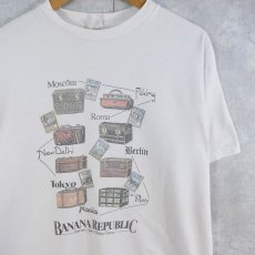 画像1: 80〜90's BANANA REPUBLIC バッグプリントTシャツ (1)