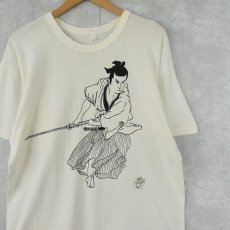画像1: 90's 侍 浮世絵イラストTシャツ  (1)