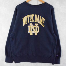 画像2: 80's Champion REVERSE WEAVE トリコタグ USA製 "NOTRE DAME" プリントスウェット XL (2)