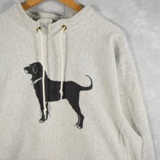画像1: The Black Dog 犬プリントモックネックスウェット (1)