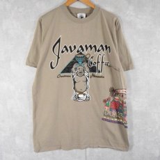 画像1: 90's Javaman Coffee USA製 試し刷りプリントTシャツ L (1)