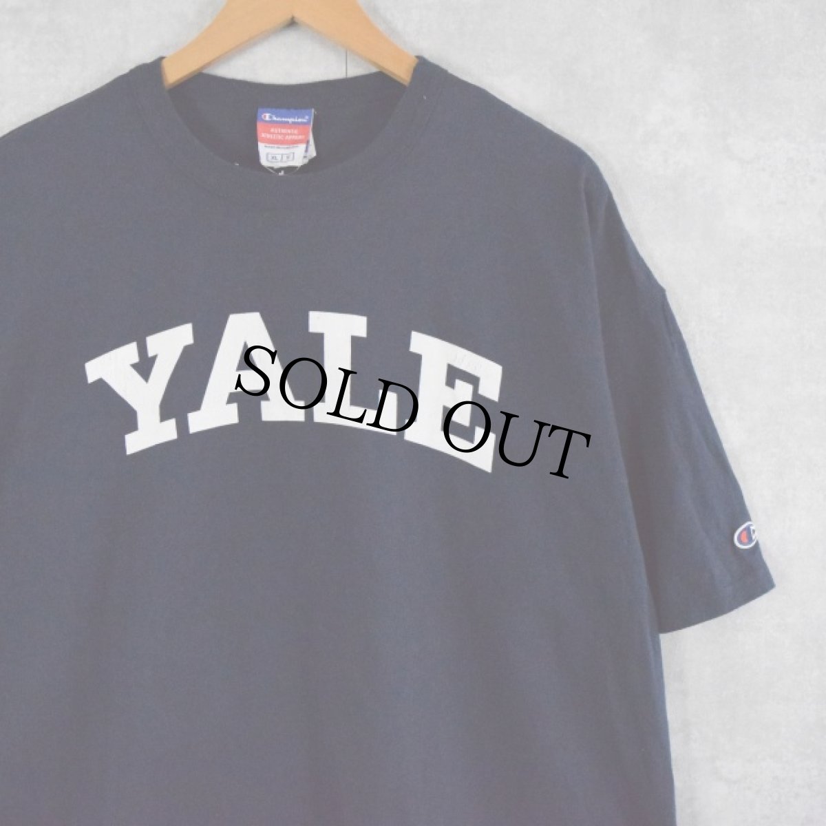 画像1: Champion "YALE" カレッジプリントTシャツ XL (1)