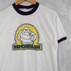 画像1: 80's MICHELIN USA製 企業プリント リンガーTシャツ L (1)