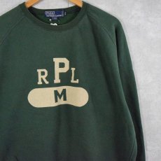 画像1: 90's〜 POLO Ralph Lauren "RPP" プリントラグランスウェット M (1)