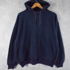 画像1: 90's POLO Ralph Lauren USA製 ヘンリーネック スウェットフーディー XL (1)