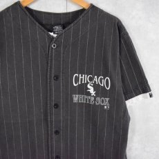 画像1: USA製 CHICAGO WHITE SOX ベースボールシャツ L (1)