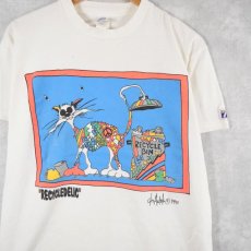 画像1: 90's USA製 "RECYCLEDELIC" イラストプリントTシャツ L (1)