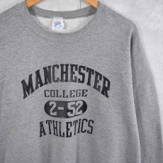 画像1: 90's JERZEES USA製 "MANCHESTER COLLEGE" プリントスウェット 2XL (1)