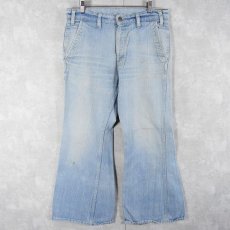 画像1: 70's Levi's 666 オレンジタブ フレアデニムパンツ W34 (1)