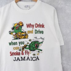 画像1: "JAMAICA" ラスタカラープリントTシャツ XL (1)