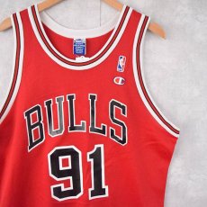 画像1: 90's Champion CHCAGO BULLS "DENNIS RODMAN" NBA ゲームシャツ SIZE48 (1)